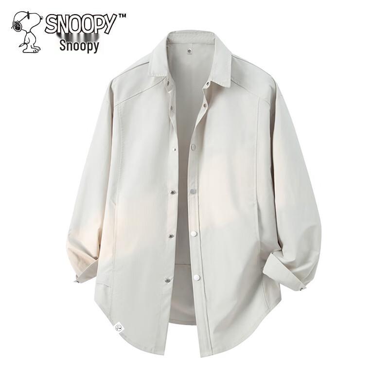 SNOOPY Мужская рубашка с длинным рукавом в стиле business casual