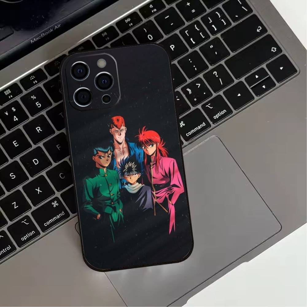 Аниме Y-Yu Yu H-Hakusho крутой Чехол для телефона Для iPhone 17,16,15,14,13,12,11 Plus,Pro Max,XS,Мягкий силиконовый Черный чехол