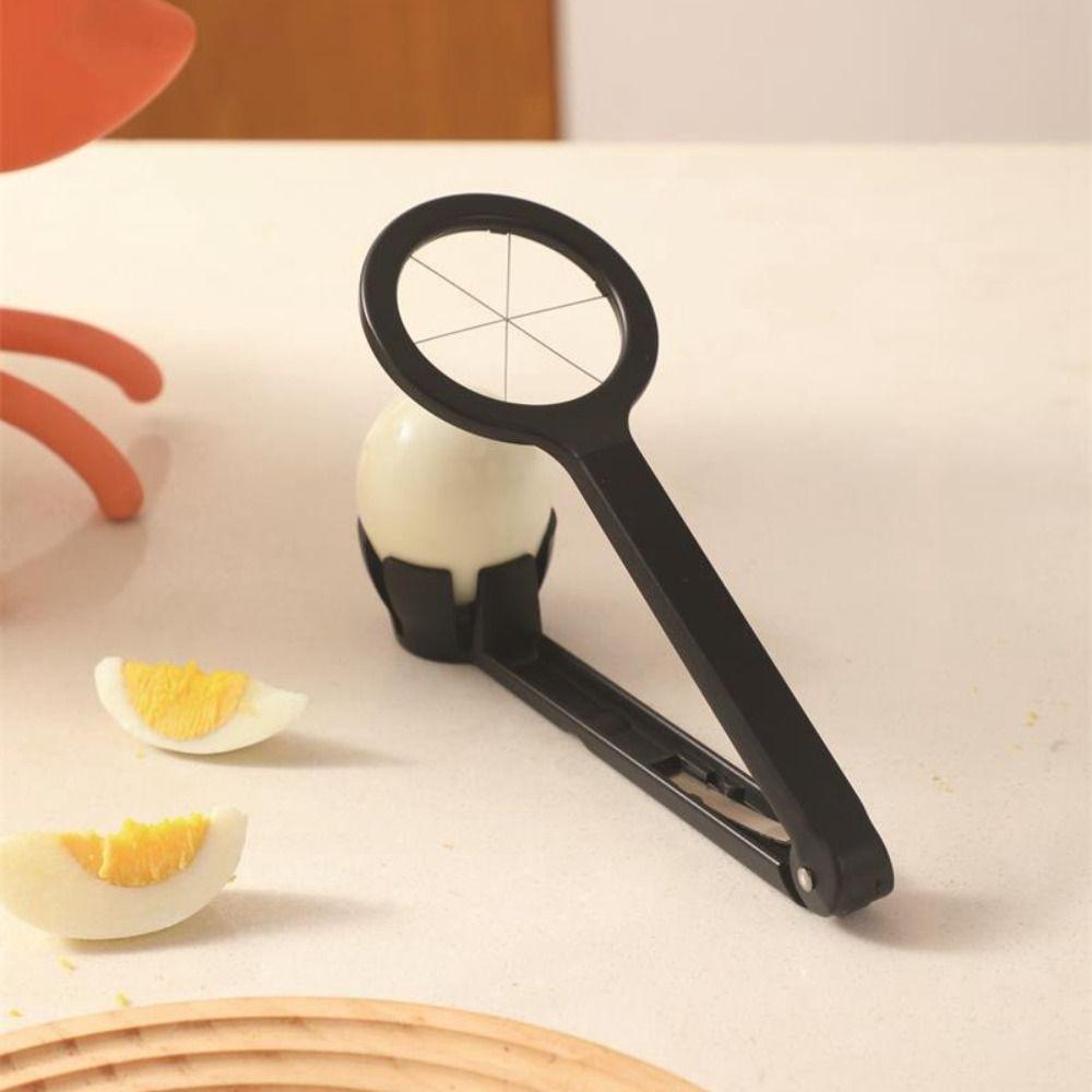 Aluminum Alloy Manual Egg Cutter Portable Multi-functional Preserved Egg Splitter Section Divider with Handle Food Splitter Home