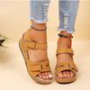 Retro Soft Sole Wedge Sandals Women Summer Lightweight Platform Walking Shoes 2025 Woman Comfort Non Slip Beach Sandalias Mujer
