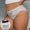 Women's Underwear Plus Size XL-4XL Briefs High Waist Panties Lace Underpants Solid Color Lingerie Briefs