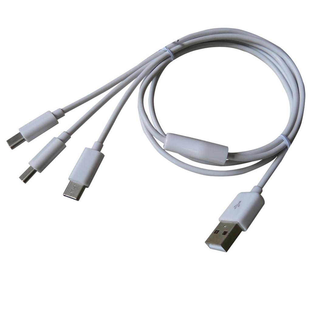 Универсальный USB C кабель для зарядки 3-в-1 с разъемами Type C