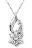 PLUSTER Diamond Necklace Platinum PT900 Sweet Ten 10th Anniversary Natural Diamond Appraisal Card Included Simple Popular Birthday Present Gift Gift