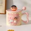 Милая кружка Crayon Shin Chan  Керамическая кружка высокого уровня внешнего вида для девочек  Офисная чашка для кофе, молока  Подарок на день рождения
