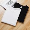 250 г Чисто белая футболка с карманом, черная хлопковая свободная повседневная футболка с короткими рукавами для мужчин, удобная, высококачественная, уникальная, красивая, самая яркая одежда