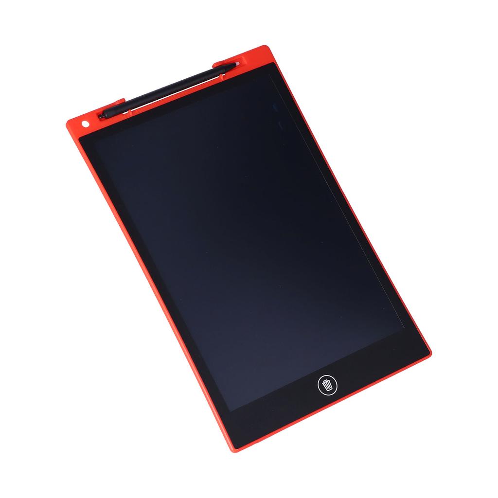 LCD Writing Tablet 10in Full Screen Replaceable Button Battery Red Portable Handwriting Pad for Kids