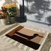 Cartoon Cute Long Dog Welcome Doormat, Stain Resistant Soft Floor Mat, Decorative Carpet for Living Room Bedroom Home Decor