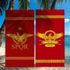 SPQR Золотой орел ветвь оливы стрела Быстросохнущие пляжные полотенца подходят для бассейнов, кемпинга, йоги и спортзала