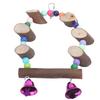 Parrot Swing Toy Wooden Parrot Suspension Bridge Swing for Small Medium Budgies Birds