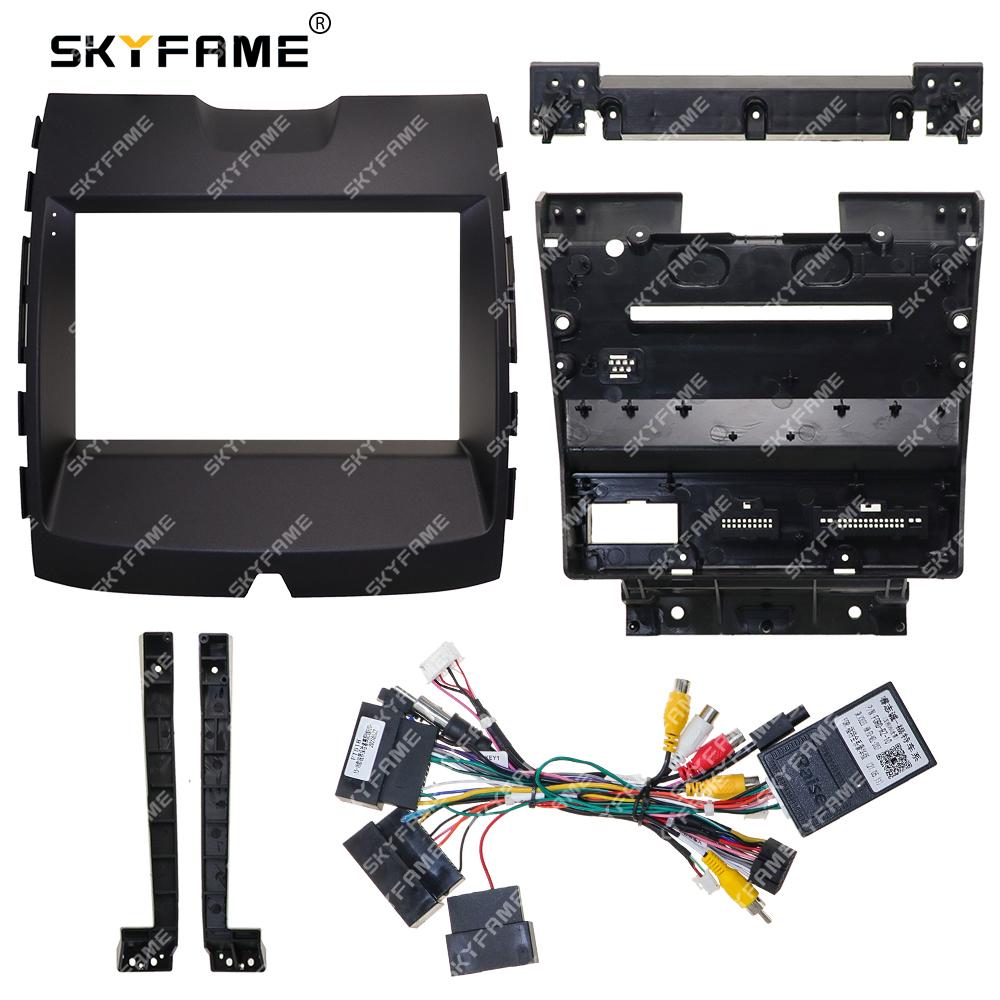 SKYFAME Car Frame Fascia Adapter Canbus Box Decoder Android Radio Dash Fitting Panel Kit For Ford Edge S-MAX Ranger