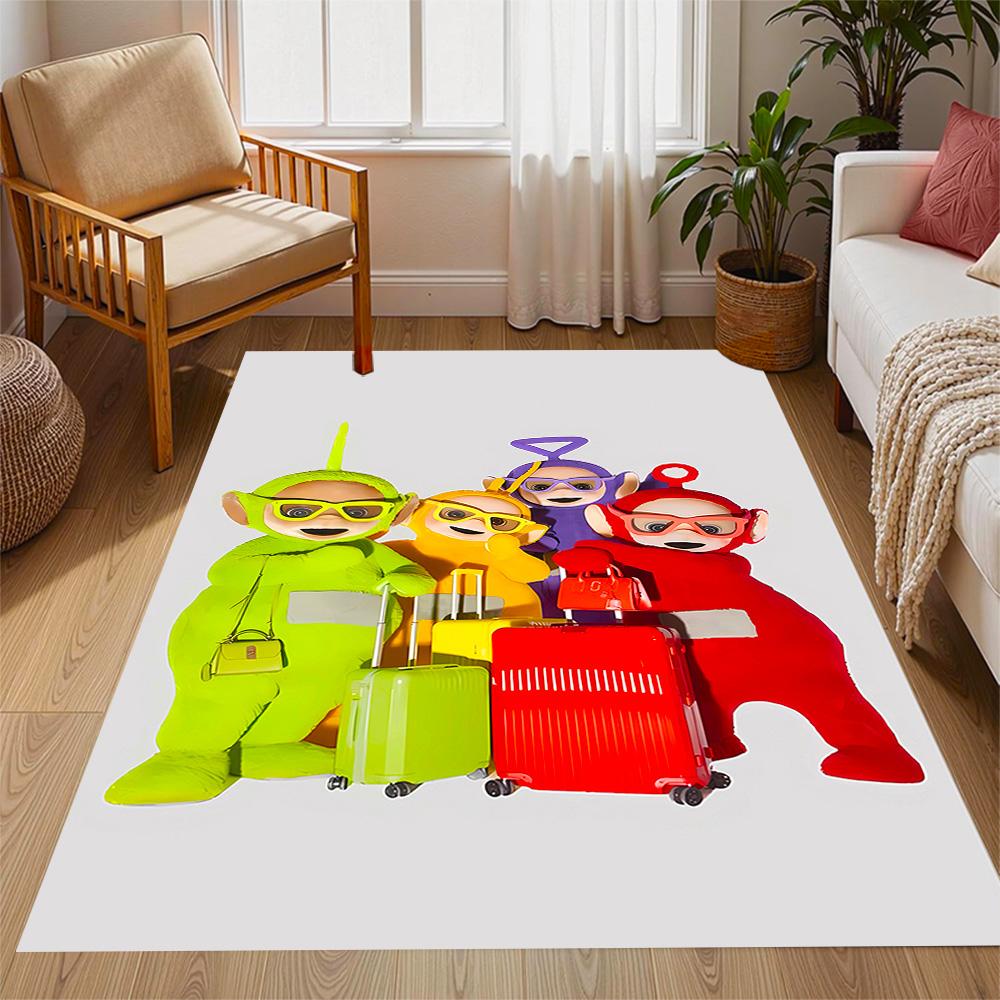 Teletubbies Friends Themed Anti-Slip Rugs - Polyester Home Decor, Suitable for Bedrooms, Living Rooms, Doorways, Studios, and Decorations