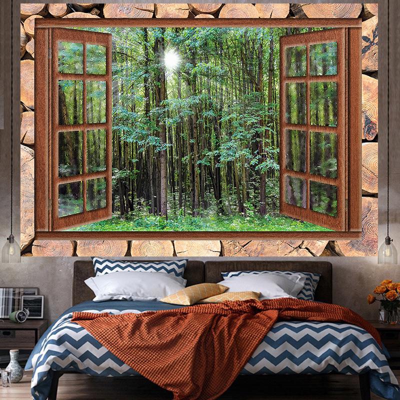 Window Decorative Ins Style Large Tapestry Wall Hanging Geometry Hippie Tapestry Home Room Decor Aesthetic Decoration
