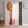 Beautiful African Woman And And Ancient Sheer Curtains For Bedroom Living Room Tulle Curtains For Kitchen Window Voile Curtains