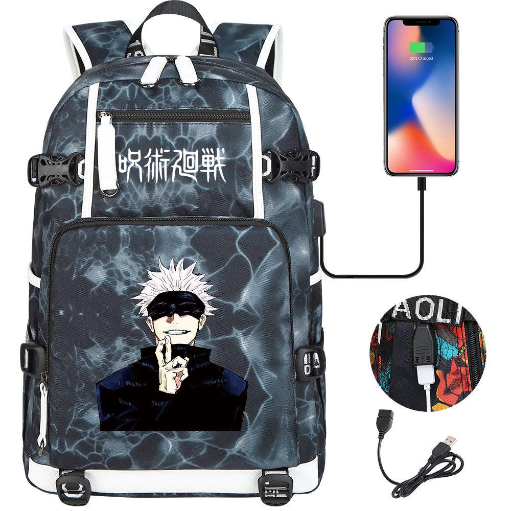 Рюкзак с USB-наушниками с принтом Jujutsu Kaisen