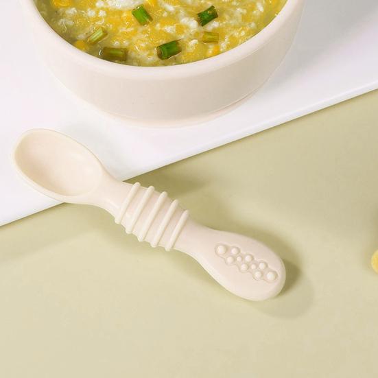 2 шт. ложки для кормления младенцев, силиконовая ложка с двойной головкой для отлучения младенцев, обучающая ложка, не содержащая бисфенол-А, столовые приборы для малышей