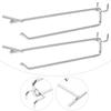 6 Pcs Lids Peg Board Hook Coat Hanger Stand Pegboard Silver Iron Wall Bracket Display Hooks