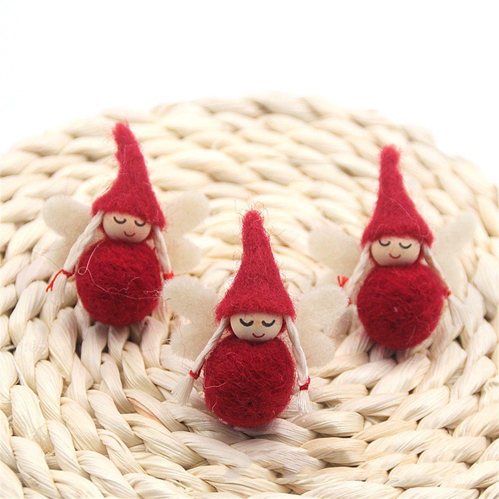 Claus Elf Xmas Tree DIY Handmade Christmas Doll Christmas Decorations Wool Felt Christmas Ornament