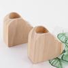 Wooden Love Heart Candle Holder Farmhouse Rustic Heart Shape Candle Stand Candlestick Table Centerpiece Home Office Desktop Decoration