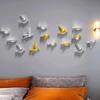 Миниатюрные фигурки в виде белых птиц, настенные наклейки, 3D-наклейки в виде птиц, декор для сада, гостиной, детской комнаты, фигурка
