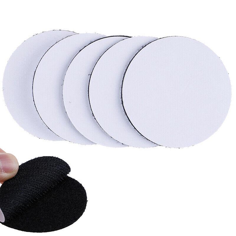 5Pcs Black White Round Non-Slip Rug Grippers Anti-Skid Stickers for Rug Mat Pad Carpet Fixing