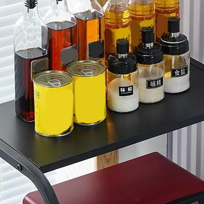 Кухонная полка для духовки Бытовая многоярусная стойка для хранения Органайзер Полка Металлический кронштейн Большая вместимость Микроволновая полка