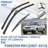 3PCS For Subaru FORESTER MK3 2007-2012 24" 18" 14" Front Rear Wiper Blades Windshield Windscreen Window Cutter Accessories 2008 2009 2010 2011 2012