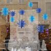 6Pcs 3D Snowflake Pendant Paper Christmas Snowflake Pendant Snowflake Pendant Holiday Party Decorations