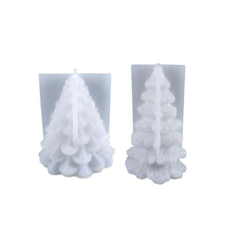 New DIY 3D Aromatherapy Candle Christmas Tree Silicone Mold Making Kit Handmade Soap Plaster Resin Baking Tools Holiday Gifts