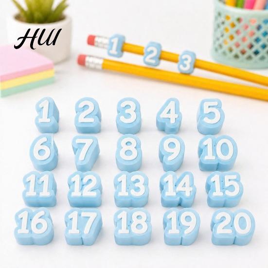 Многоразовые огрызки карандашей 1-20 шт., 20 шт. Нумерованные колпачки, Органайзеры для класса, Ежедневные средства отслеживания для учителей, Зажим-брелок для маркеров