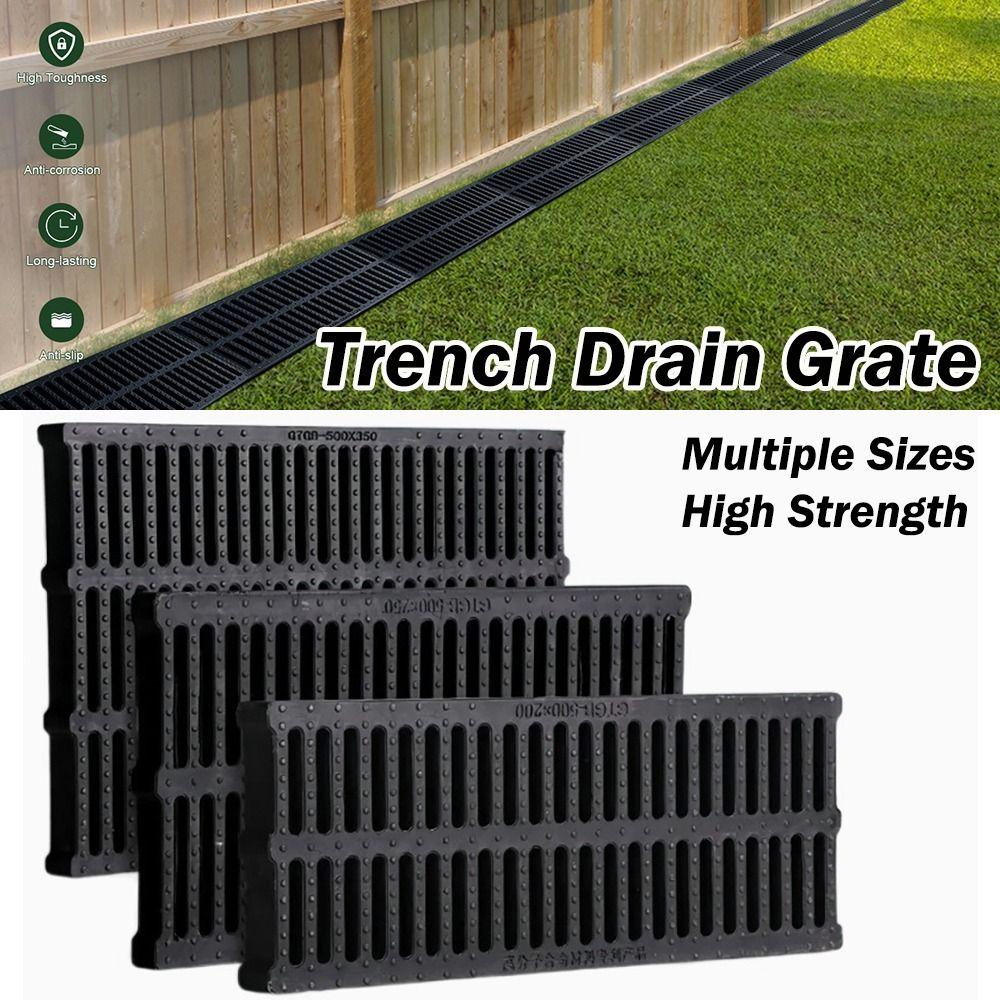 Новая Высокопрочная Крышка для Канавы Смола Пластик Прямоугольный Дренаж для Пола Гаража Черный Дренаж Канализационной Канавы Подвал