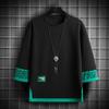 Весна-лето Мужские хип-хоп свободные мужские уличные футболки повседневные лоскутные футболки с короткими рукавами