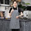 Полосатый кухонный фартук с регулируемыми лямками, пятностойкий фартук для готовки для профессиональных поваров и домашних кулинаров, чистая работа