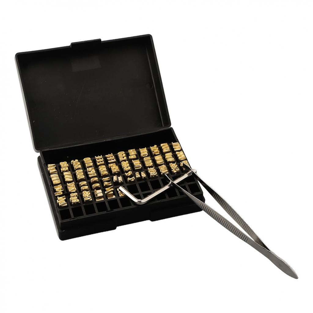 120 шт. Печатный шрифт Медный символ Штамповочный станок