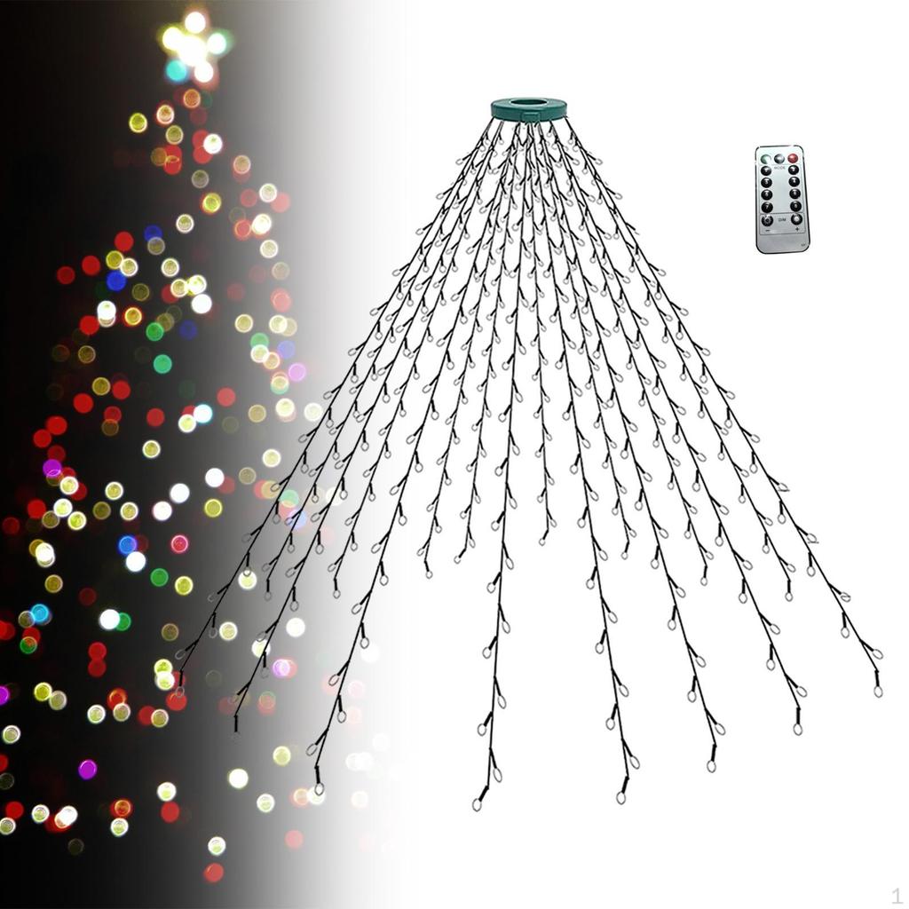 Christmas Tree Lights with Ring 8 Flashing Modes for Outdoor Decoration Yard