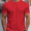 Summer Outdoor Casual Men's Top Solid Color Short Sleeve Round Neck T-shirt Handsome and Versatile Style 3D Print