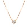 Official Single Diamond K10 Pink Gold Necklace Diamond 111736123114 Birthday Anniversary Christmas Gift Present Jewelry Case Included 4℃ [Yondo Sea]