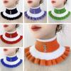 Winter Thick Mink Velvet Ruffle Pullover Warm Scarve Neck Guard Scarf Neck Warmer Fake Collar