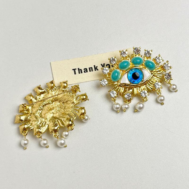 Брошь для женщин унисекс имитация жемчуга стразы глаза вечеринка офис корсаж булавки подарки