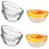 Cabilock Набор из 6 стеклянных пудинговых мисок, креманок, маленьких прозрачных стеклянных мисок, десертных контейнеров для мини-приготовлений на кухне