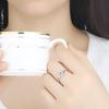 Cute Silver Color Cat Shape Adjustable Wedding Engagement Ring for Women Jewelry Gift KTY