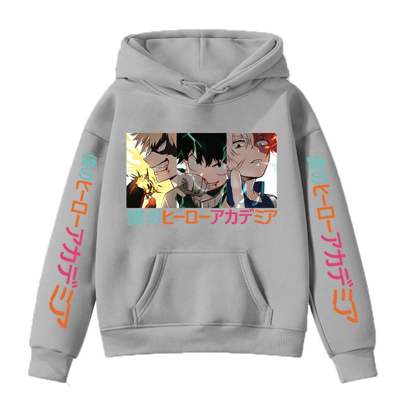 Толстовки с принтом «My Hero Academia» для детей, уличная одежда для мальчиков и девочек, свитшоты Izuku Midoriya, свитера Bakugou Anime Todoroki, топы