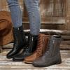 Large Size Snow Boots Women's Autumn and Winter New Lace-up Cotton Boots Cotton Shoes Women