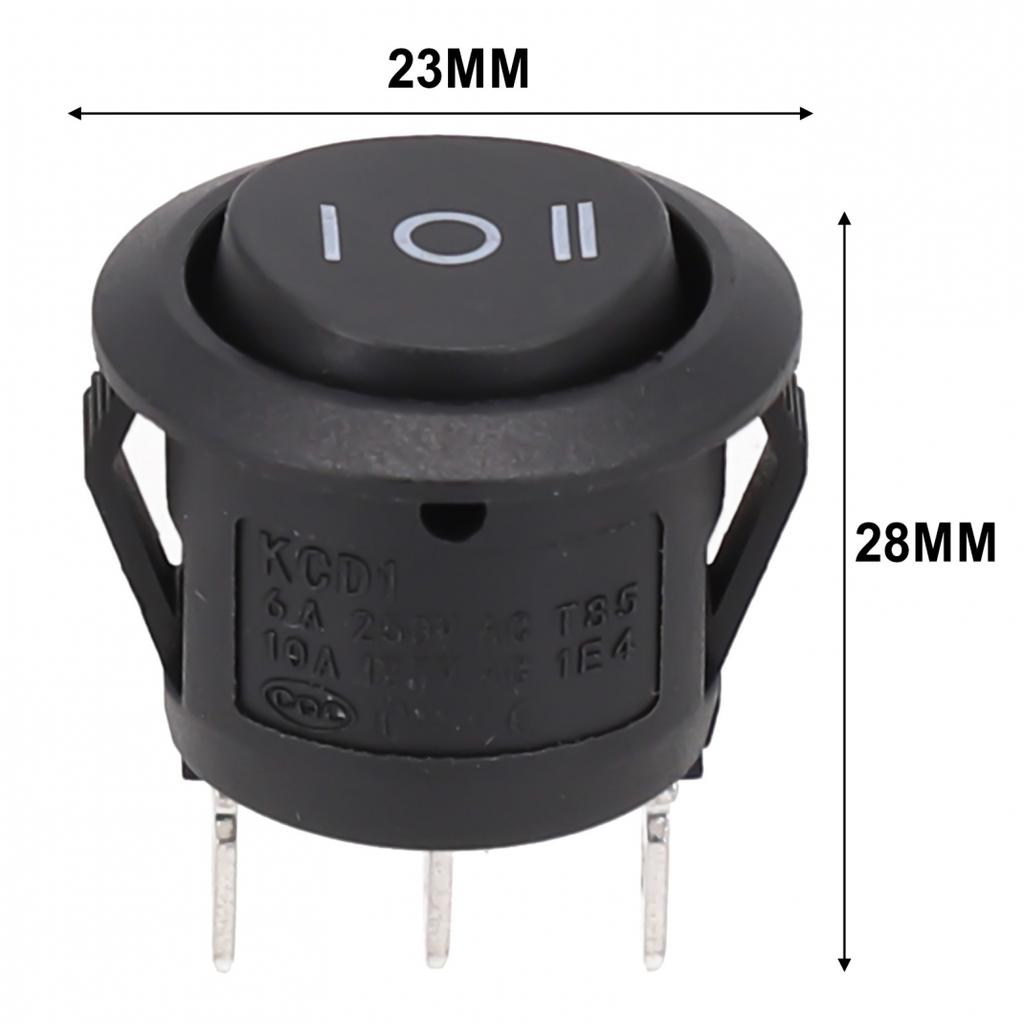 Кулисный переключатель Вкл/Выкл/Вкл 3-контактный тумблер переменного тока 250 В/6 А 125 В/10 А