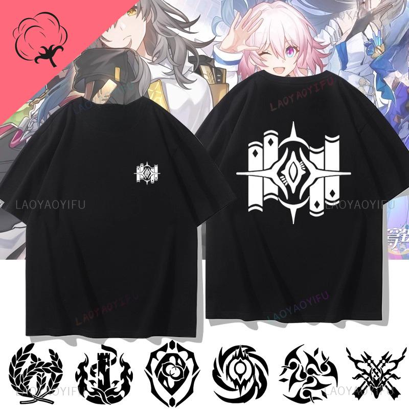 Honkai Star Rail Anime Shirt Kafka Themed Unisex Cotton Graphic Tshirts Otaku Gamer Fan Streetwear Apparel Camisa Clothes