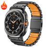 Роскошный ремешок из нержавеющей стали и силикона для Samsung Galaxy Watch Ultra 2025 47 мм Металлический магнитный ремешок для Watch Ultra 47 мм Браслет