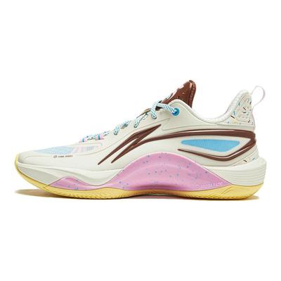 Баскетбольные кроссовки Li Ning Flashing Low Top, мужские кроссовки бежево-коричневого цвета ABPU007-3