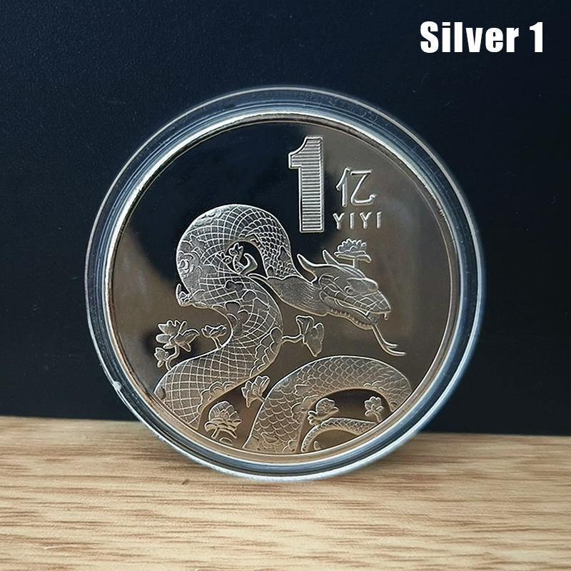 1 шт. 2025 год Змеи памятные монеты китайский зодиак змея медали 3D рельефные монеты коллекционные монеты года
