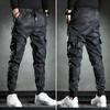 Sweatpants Stylish Drawstring Autumn Sports Trousers Printed Lace-up Cargo Pants Men Overalls for Daily Wear