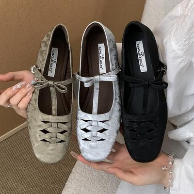 Модные балетки IPPEUM для женщин с квадратным носком, новая мода 2025, из искусственной кожи, Мэри Джейн, балетки