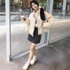 Fresh small floral short down cotton clothes for women's winter new college style thickened warm cotton-padded jacket